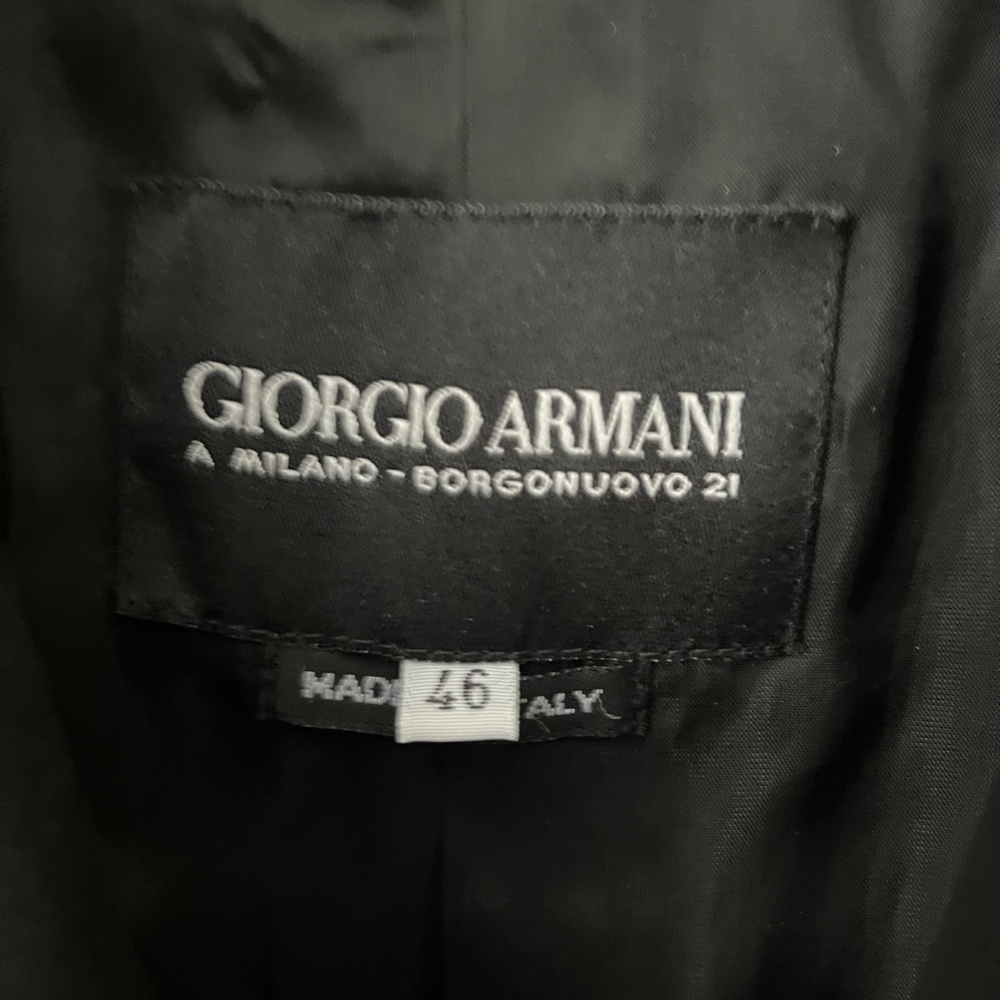 Gorgeous vintage Giorgio Armani black wool blazer, like new, Italian size 46 - Picture 9 of 11